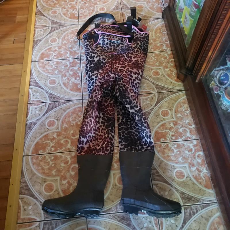 HISEA Women's Chest Waders Leopard Duck Hunting Waders for Women with
