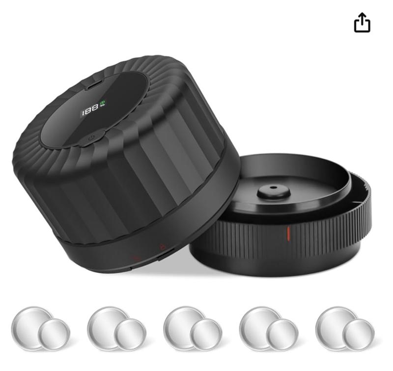 ElectricMasonJarVacuumSealer Kit for Wide & Regular Mouth Mason