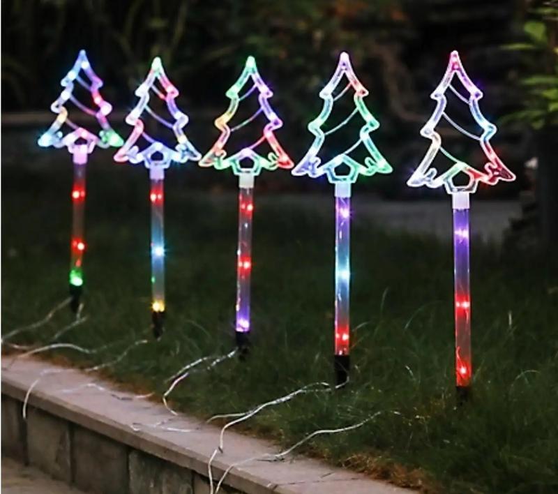 NEW INBOX LuxenHome Set of 5 LED color Changing Christmas Tree
