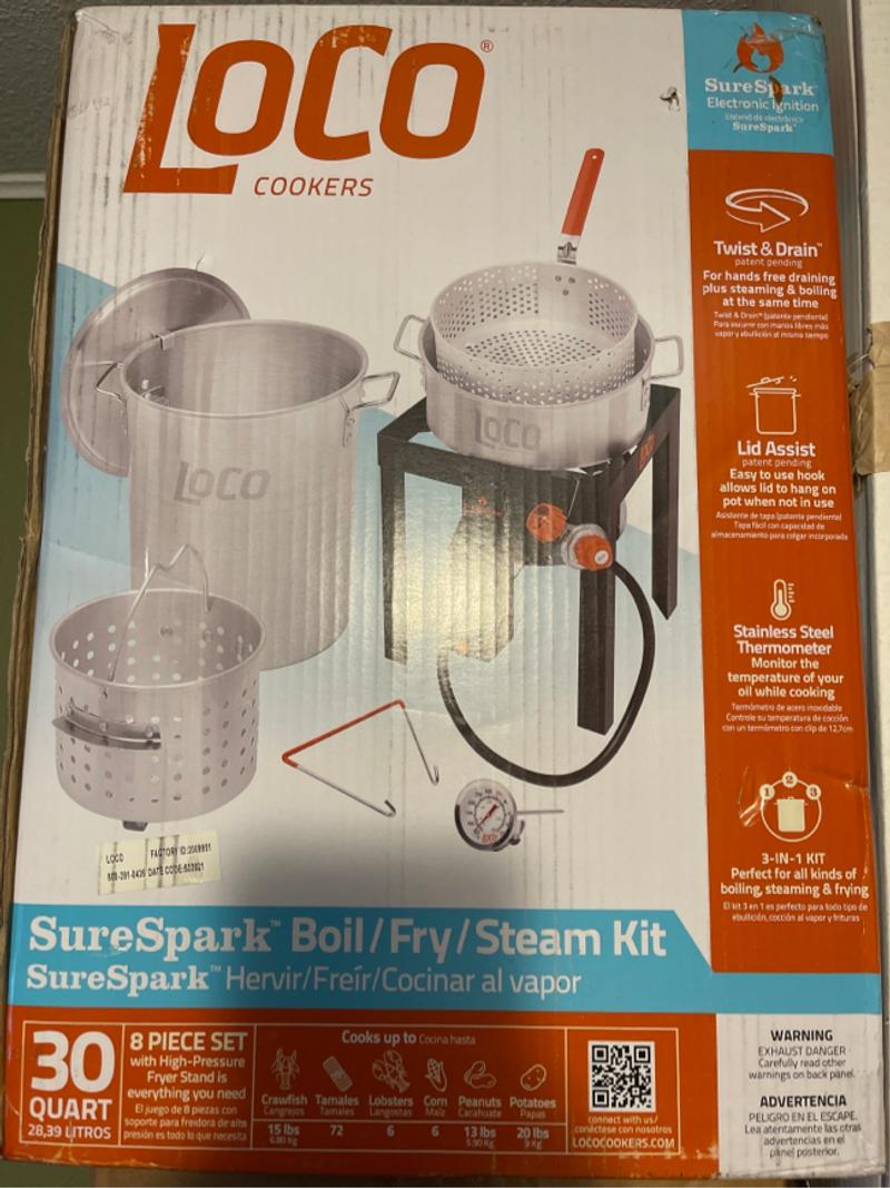 Loco Boil / Fry / Steam turkey fryer 30 qt new in box for sale in Grand
